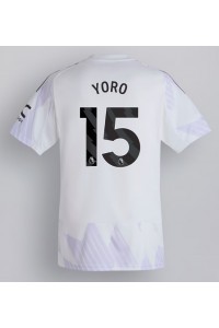 Manchester United Leny Yoro #15 Fotballdrakt Borte Klær 2025-26 Korte ermer